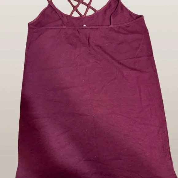 Burgundy Criss Cross Tank  (2)  T1477   NWT Boutique - Picture 3 of 6